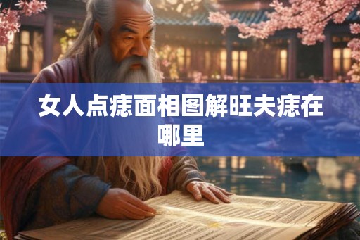 女人点痣面相图解旺夫痣在哪里