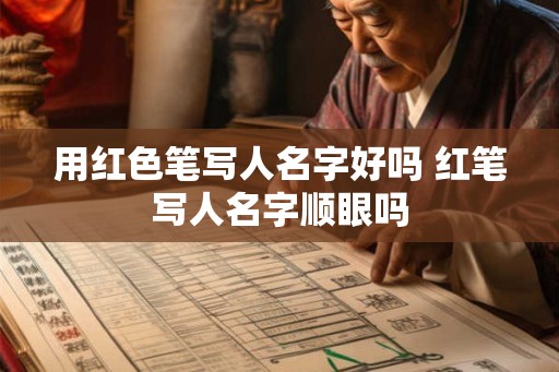 用红色笔写人名字好吗 红笔写人名字顺眼吗
