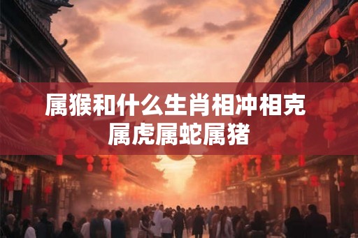 属猴和什么生肖相冲相克 属虎属蛇属猪
