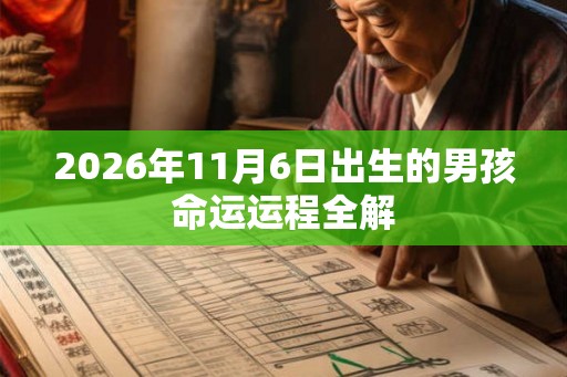2026年11月6日出生的男孩命运运程全解