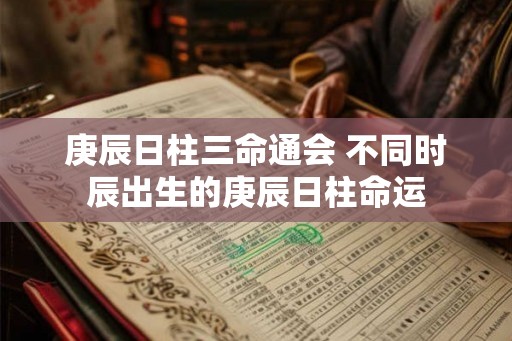 庚辰日柱三命通会 不同时辰出生的庚辰日柱命运