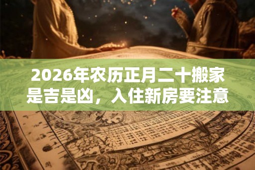 2026年农历正月二十搬家是吉是凶，入住新房要注意什么？