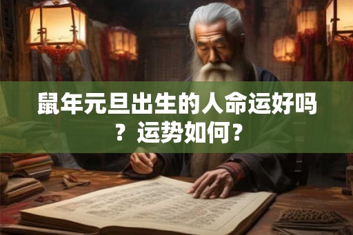 鼠年元旦出生的人命运好吗？运势如何？