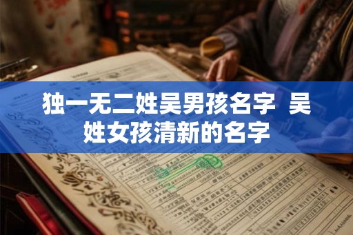 独一无二姓吴男孩名字  吴姓女孩清新的名字
