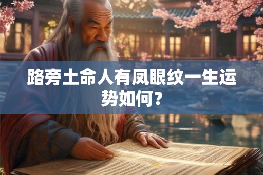 路旁土命人有凤眼纹一生运势如何？