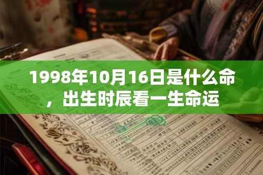 1998年10月16日是什么命,出生时辰看一生命运 1998年10月16日是什么命,出生时辰看一生命运