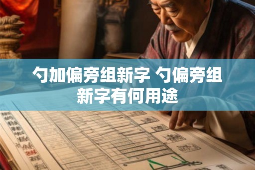 勺加偏旁组新字 勺偏旁组新字有何用途