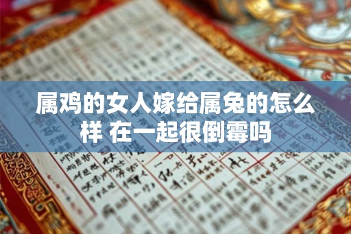属鸡的女人嫁给属兔的怎么样 在一起很倒霉吗