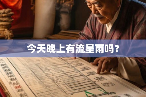 今天晚上有流星雨吗？