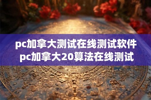 pc加拿大测试在线测试软件 pc加拿大20算法在线测试