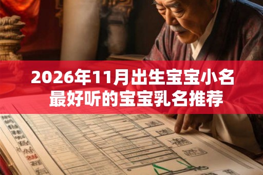 2026年11月出生宝宝小名  最好听的宝宝乳名推荐