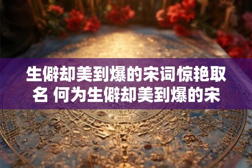 生僻却美到爆的宋词惊艳取名 何为生僻却美到爆的宋词 生僻却美到爆的宋词惊艳取名 何为生僻却美到爆的宋词