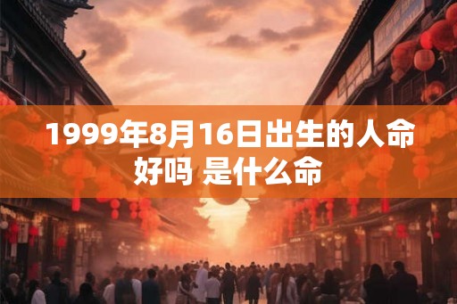 1999年8月16日出生的人命好吗 是什么命