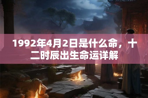 1992年4月2日是什么命,十二时辰出生命运详解 1992年4月2日是什么命,十二时辰出生命运详解