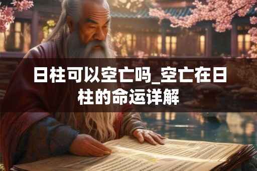 日柱可以空亡吗_空亡在日柱的命运详解