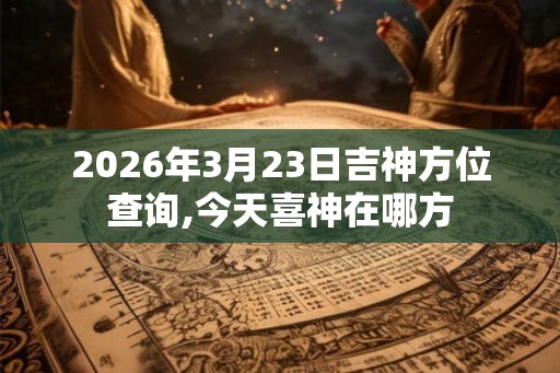 2026年3月23日吉神方位查询,今天喜神在哪方 2026年3月23日吉神方位查询,今天喜神在哪方