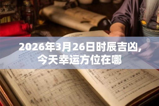 2026年3月26日时辰吉凶,今天幸运方位在哪