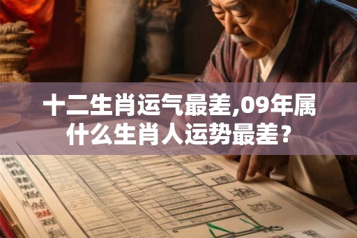 十二生肖运气最差,09年属什么生肖人运势最差？