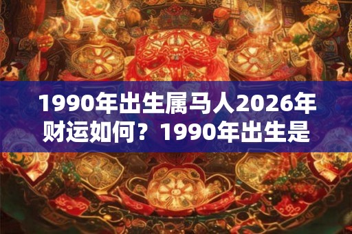 1990年出生属马人2026年财运如何？1990年出生是什么命？