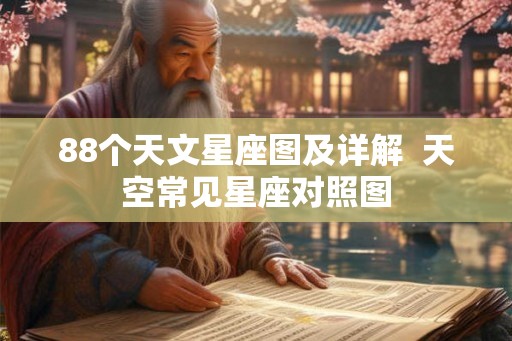 88个天文星座图及详解  天空常见星座对照图