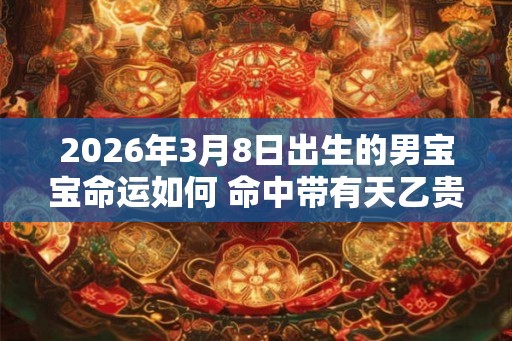 2026年3月8日出生的男宝宝命运如何 命中带有天乙贵人
