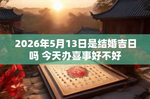 2026年5月13日是结婚吉日吗 今天办喜事好不好 2026年5月13日是结婚吉日吗 今天办喜事好不好
