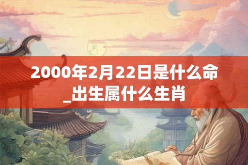 2000年2月22日是什么命_出生属什么生肖 2000年2月22日是什么命_出生属什么生肖