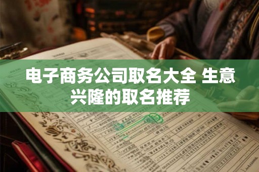 电子商务公司取名大全 生意兴隆的取名推荐