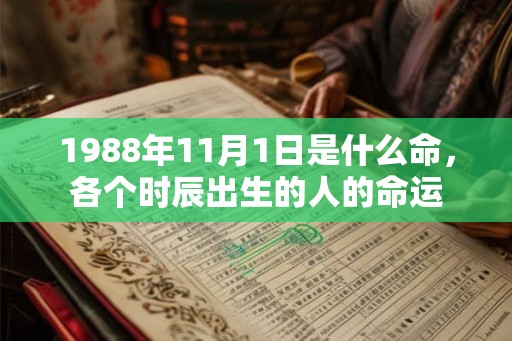 1988年11月1日是什么命，各个时辰出生的人的命运
