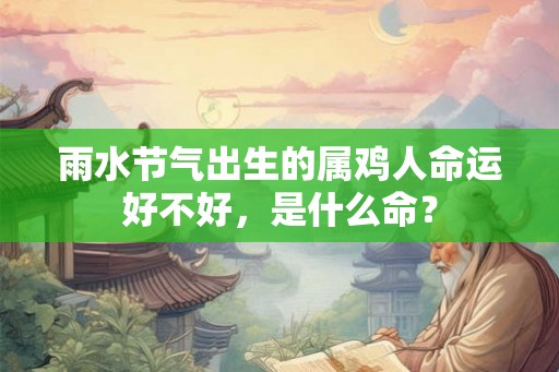 雨水节气出生的属鸡人命运好不好，是什么命？