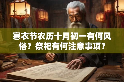 寒衣节农历十月初一有何风俗？祭祀有何注意事项？