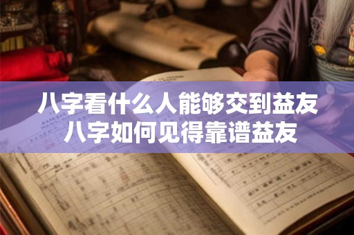 八字看什么人能够交到益友 八字如何见得靠谱益友