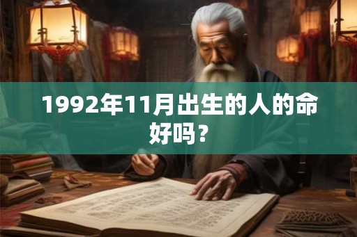 1992年11月出生的人的命好吗? 1992年11月出生的人的命好吗?