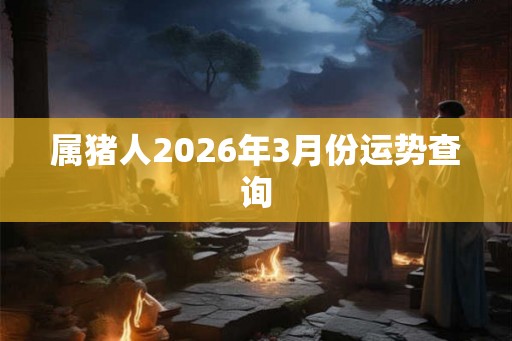 属猪人2026年3月份运势查询