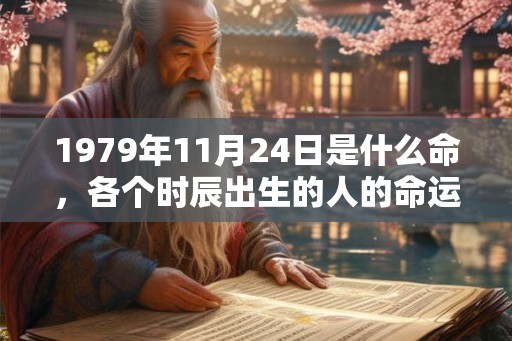 1979年11月24日是什么命,各个时辰出生的人的命运 1979年11月24日是什么命,各个时辰出生的人的命运