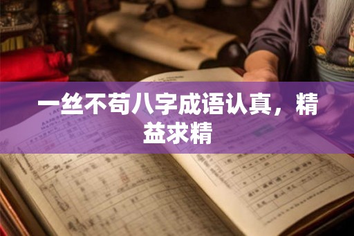 一丝不苟八字成语认真，精益求精