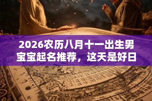 2026农历八月十一出生男宝宝起名推荐，这天是好日子吗？