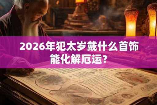 2026年犯太岁戴什么首饰能化解厄运？