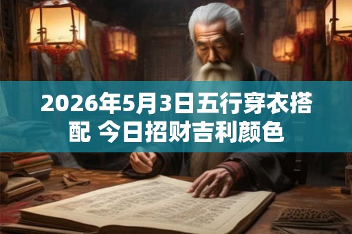 2026年5月3日五行穿衣搭配 今日招财吉利颜色
