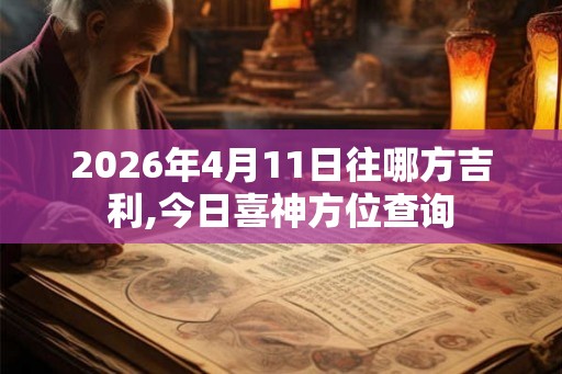 2026年4月11日往哪方吉利,今日喜神方位查询 2026年4月11日往哪方吉利,今日喜神方位查询