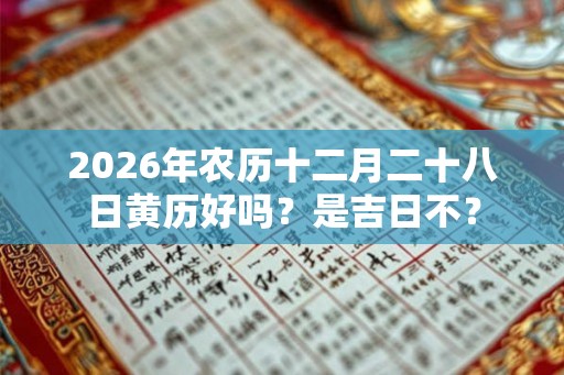 2026年农历十二月二十八日黄历好吗？是吉日不？