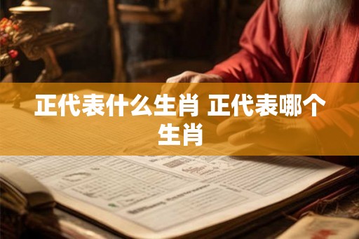 正代表什么生肖 正代表哪个生肖