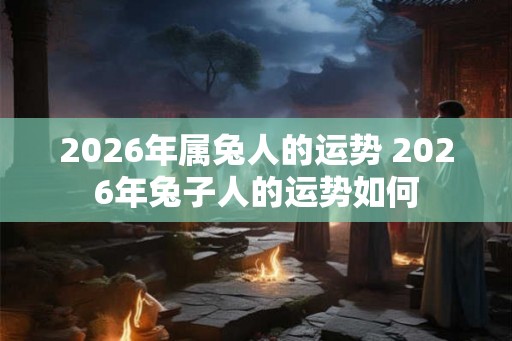 2026年属兔人的运势 2026年兔子人的运势如何