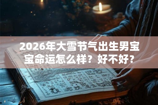 2026年大雪节气出生男宝宝命运怎么样？好不好？
