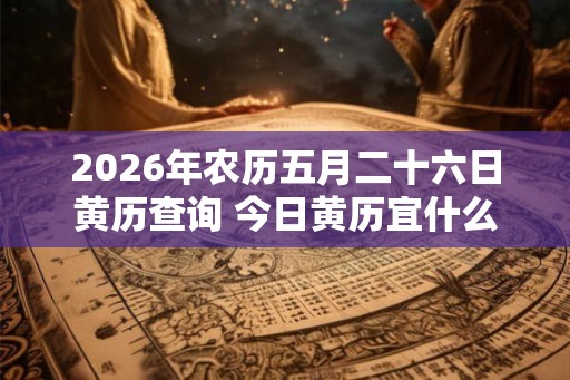 2026年农历五月二十六日黄历查询 今日黄历宜什么