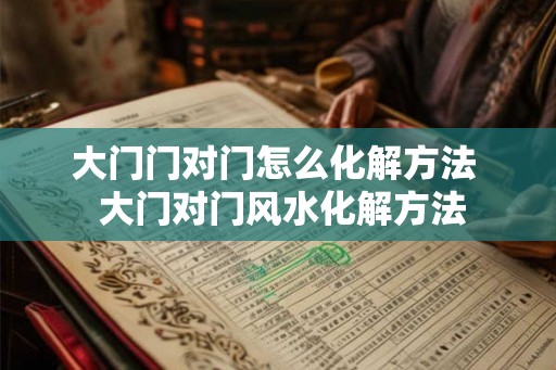 大门门对门怎么化解方法  大门对门风水化解方法