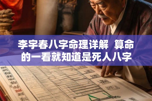 李宇春八字命理详解  算命的一看就知道是死人八字