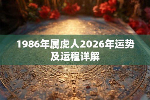 1986年属虎人2026年运势及运程详解