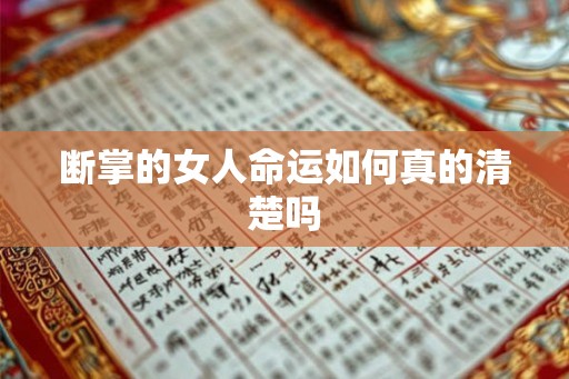断掌的女人命运如何真的清楚吗 断掌的女人命运如何真的清楚吗