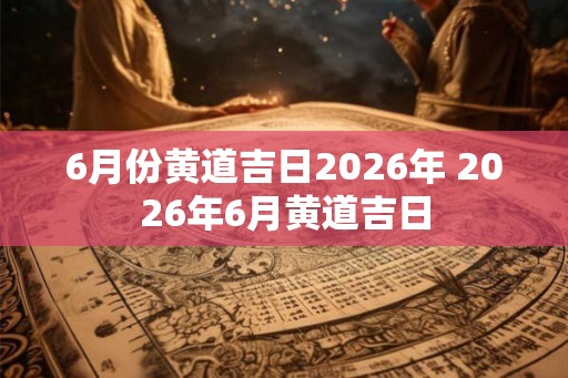 6月份黄道吉日2026年 2026年6月黄道吉日